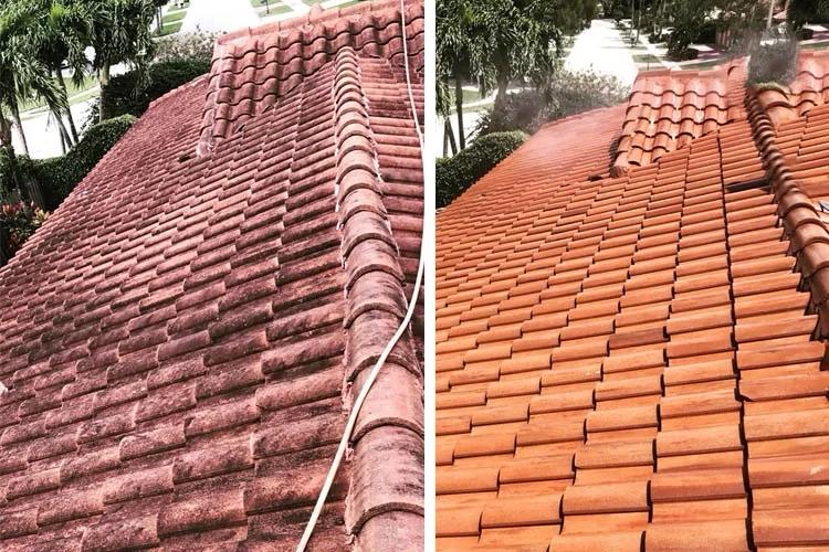 Before & After Roof Cleaning By Vondo Handy Pros